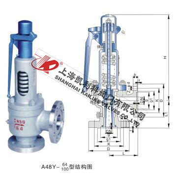 A48H、A48Y带扳手弹簧全启式安全阀